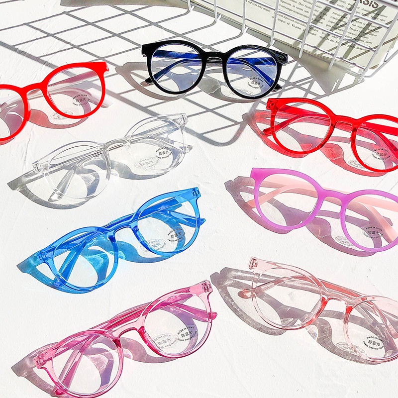 Korean Kids Anti Radiation Eyeglasses Cute Round Frame