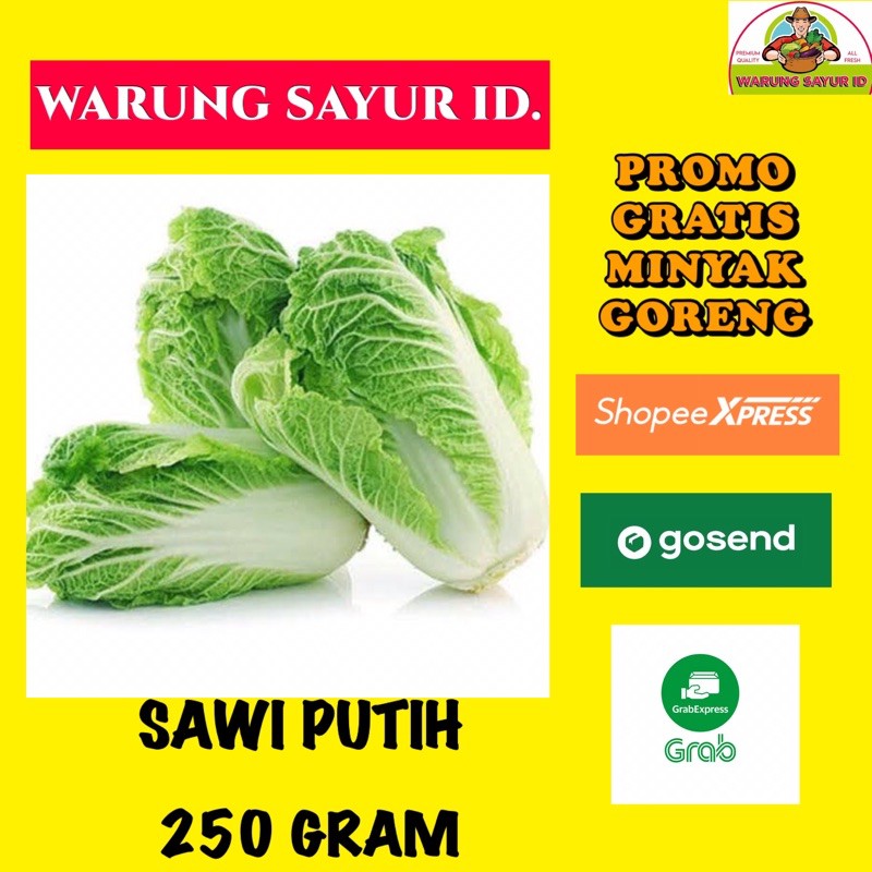 

Sawi Putih 1 buah utuh berat kurang lebih 500 gram