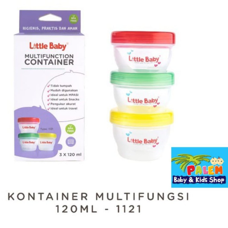 Little Baby Multifunction Container Isi 3 X 120ml 1121