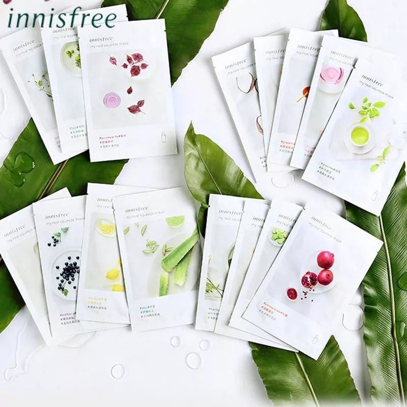 [KEMASAN BARU] INNISFREE MY REAL SQUEEZE SHEET MASK 23ml / MASKER WAJAH TOPENG INISFREE 23 ml NEW