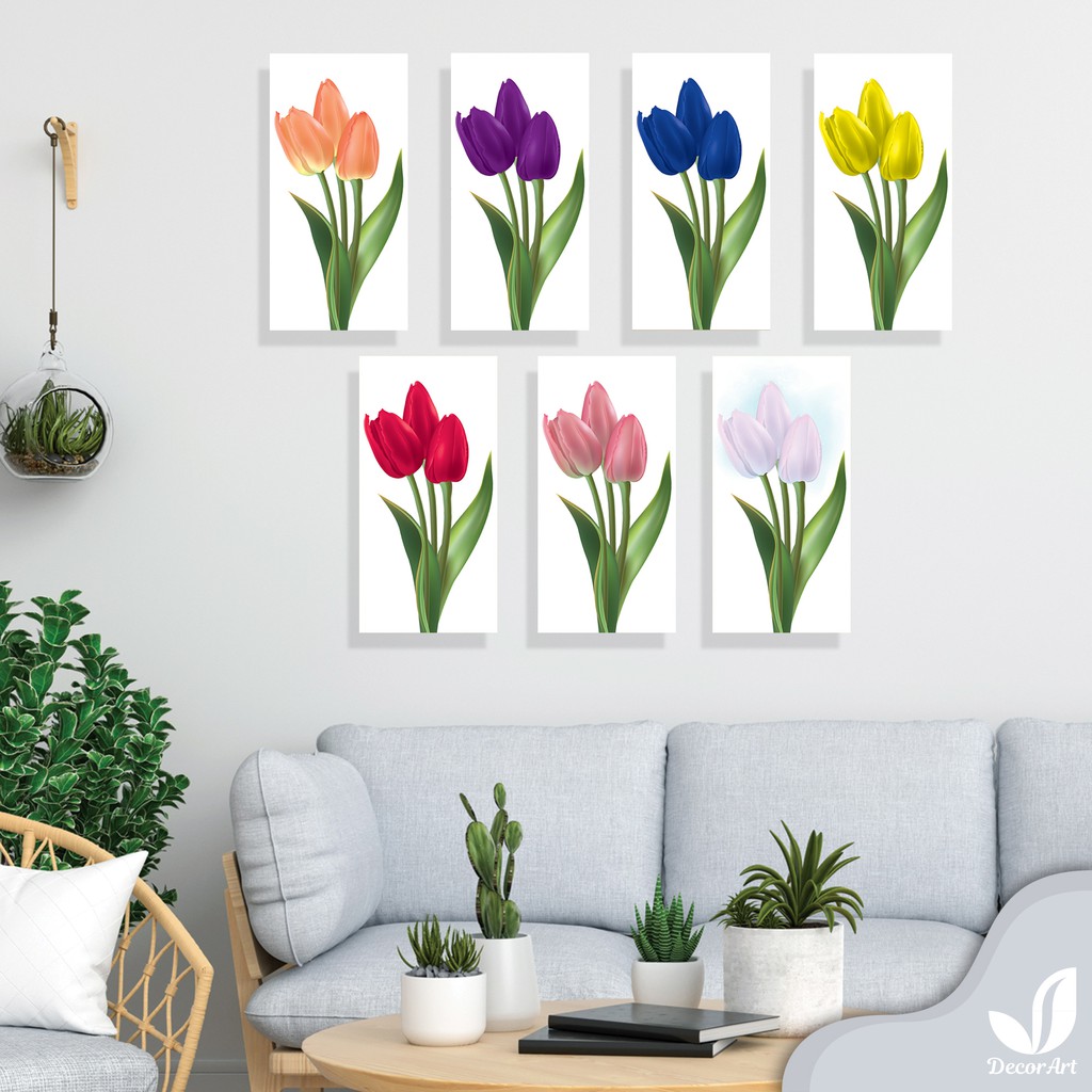 Decor Art Wall Decor Pajangan Dinding Rumah Hiasan Dekorasi Kamar Bunga Tulip Tropical Tl Shopee Indonesia