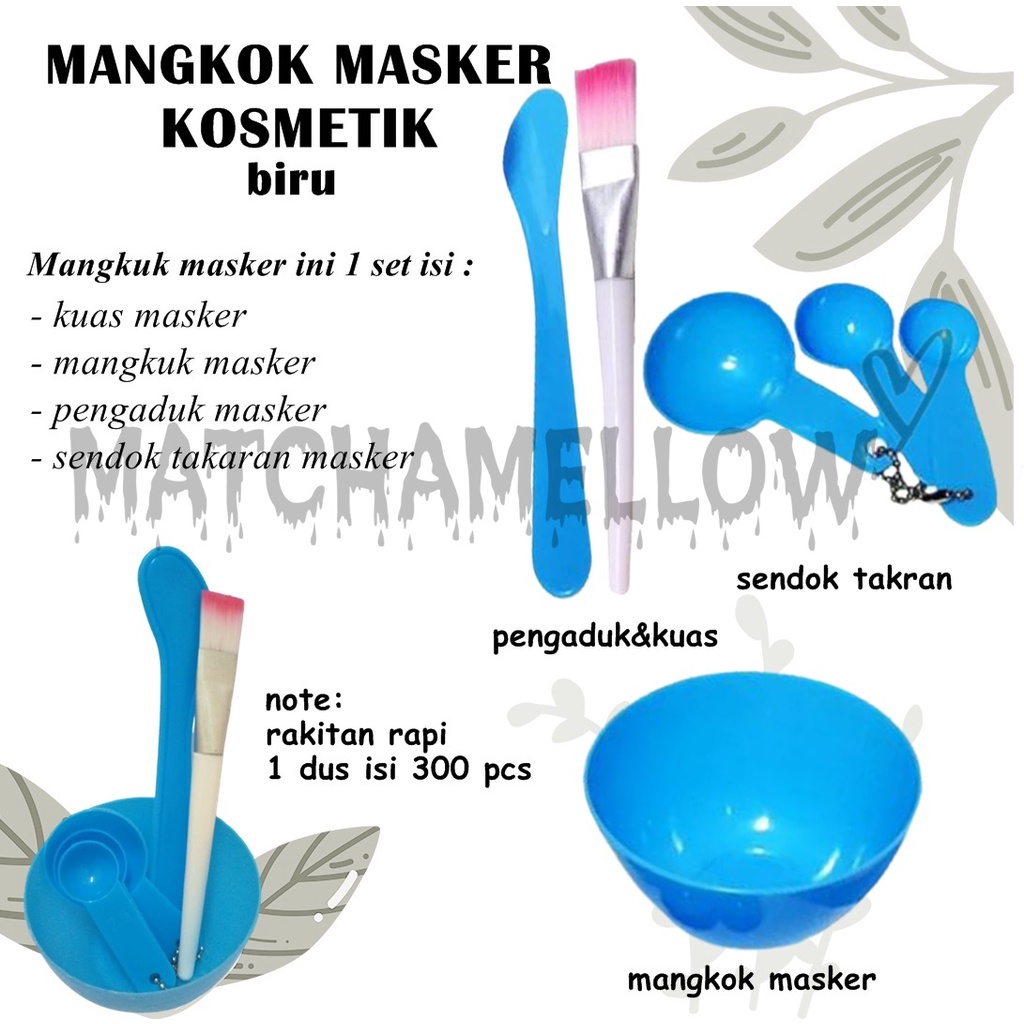 ❄️MATCHA❄️ SET MANGKOK MASKER KOSMETIK - mangkok masker set