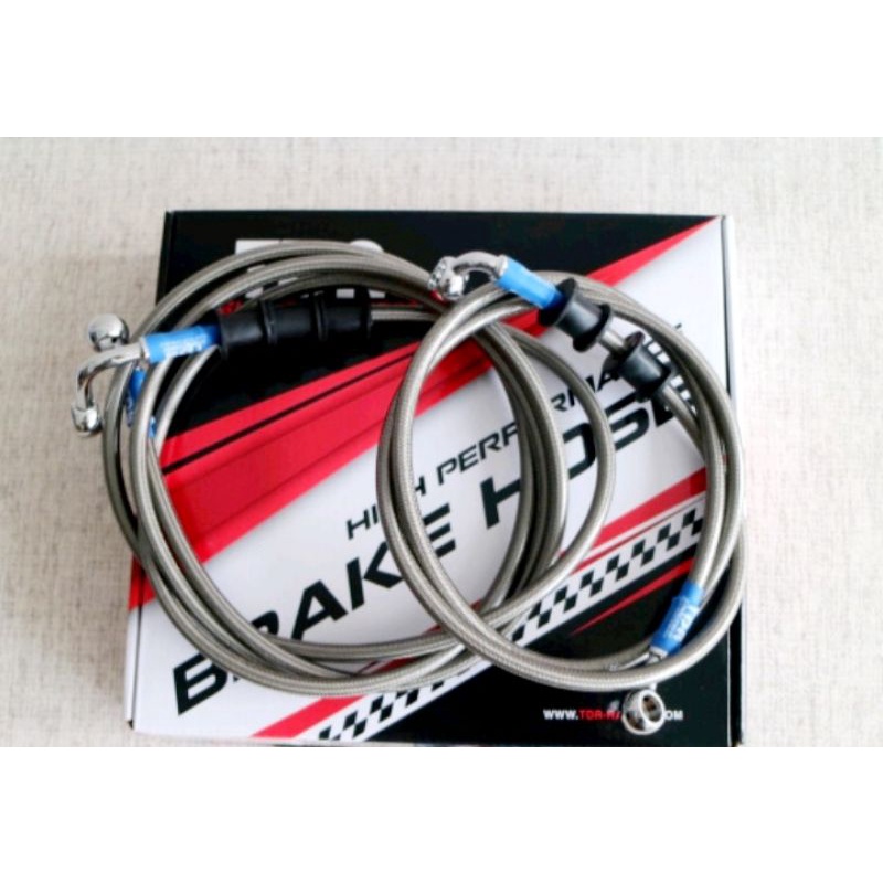 Kabel Selang Rem Nmax Non Abs / Set depan belakang TDR Racing Carbon selver TDR UK 110cm/210cm Pnp Nmax Non ABS