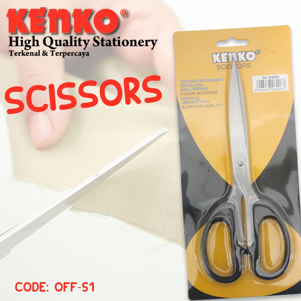 Jual Gunting Kenko Pemotong Kertas Gunting Sc 848 N 20x8cm Scissors Stainless Steel Off 51 