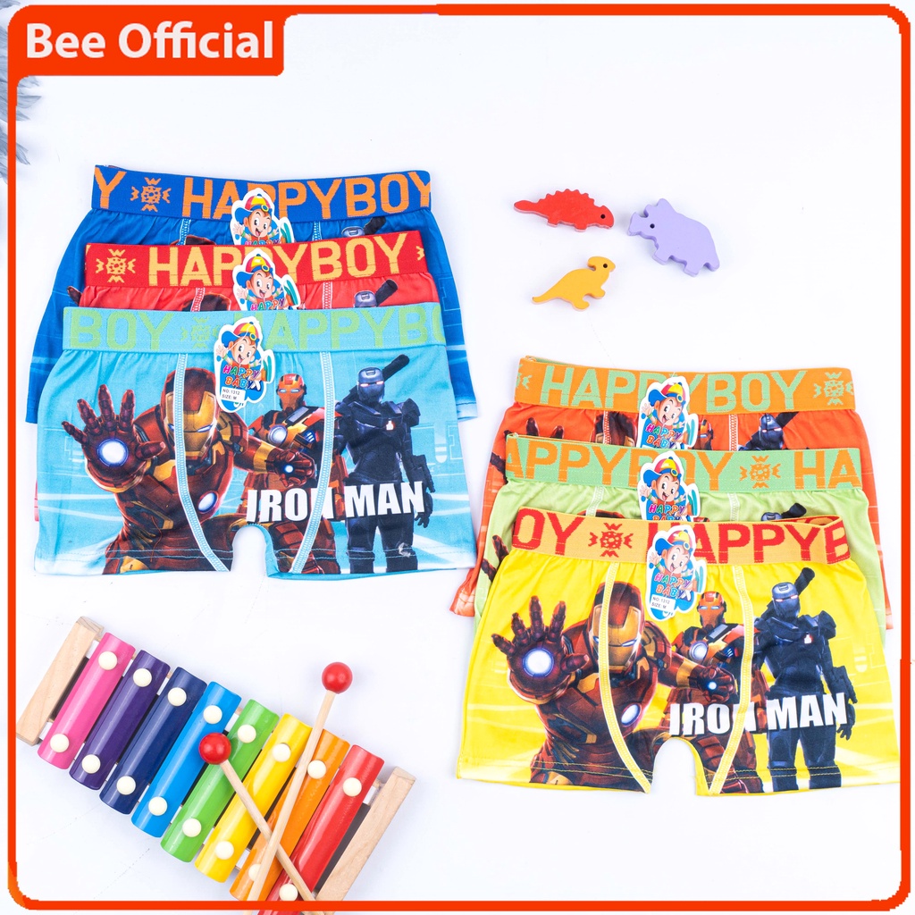 BEE - Cd Boxer ANak Cowok Import Termurah Happy Boy Bodasidun Pakaian Dalam Anak