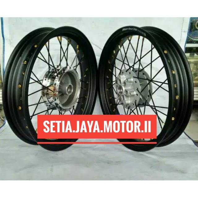 Sepaket velg yamaha Scorpio velg 250 300 ring 17.velg jari jari yamaha Scorpio 1set bonus stel.