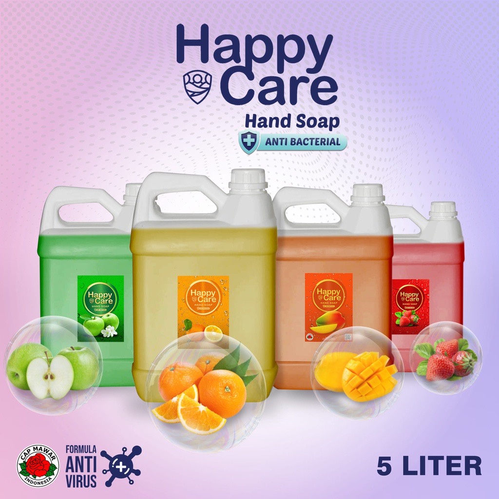 Hand Soap Refill 5 Liter Happy Care Sabun Cuci Tangan Refill 5 Liter Happy Care