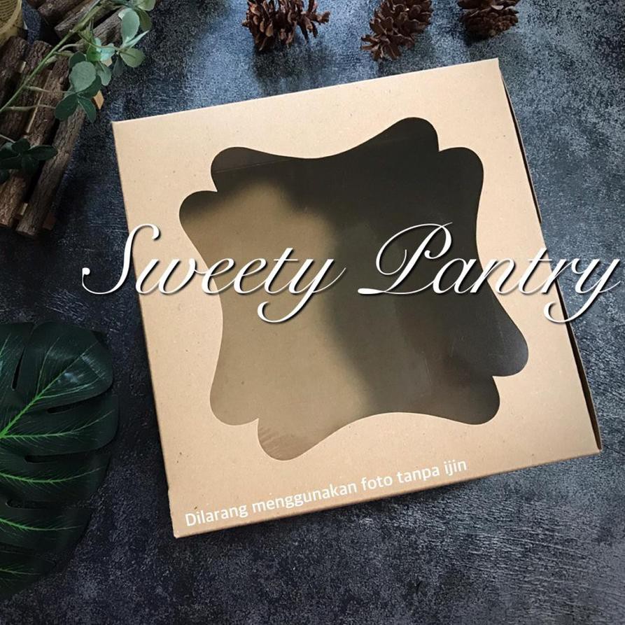 

✦ 32512 B - Dus Kue / Cake Box / Packaging Kue Ukuran 25x25x12cm Brown ➪