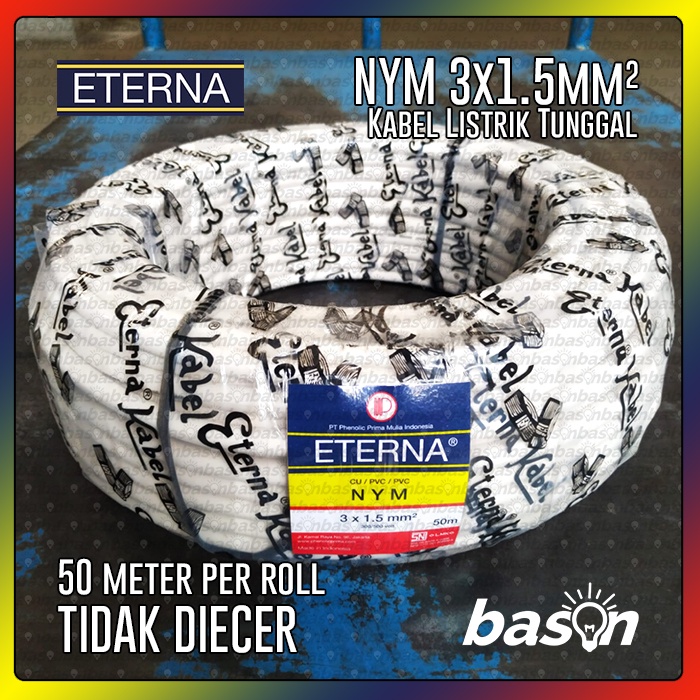 Eterna NYM 3x1.5mm @50m - Kabel Listrik TIDAK DI ECER