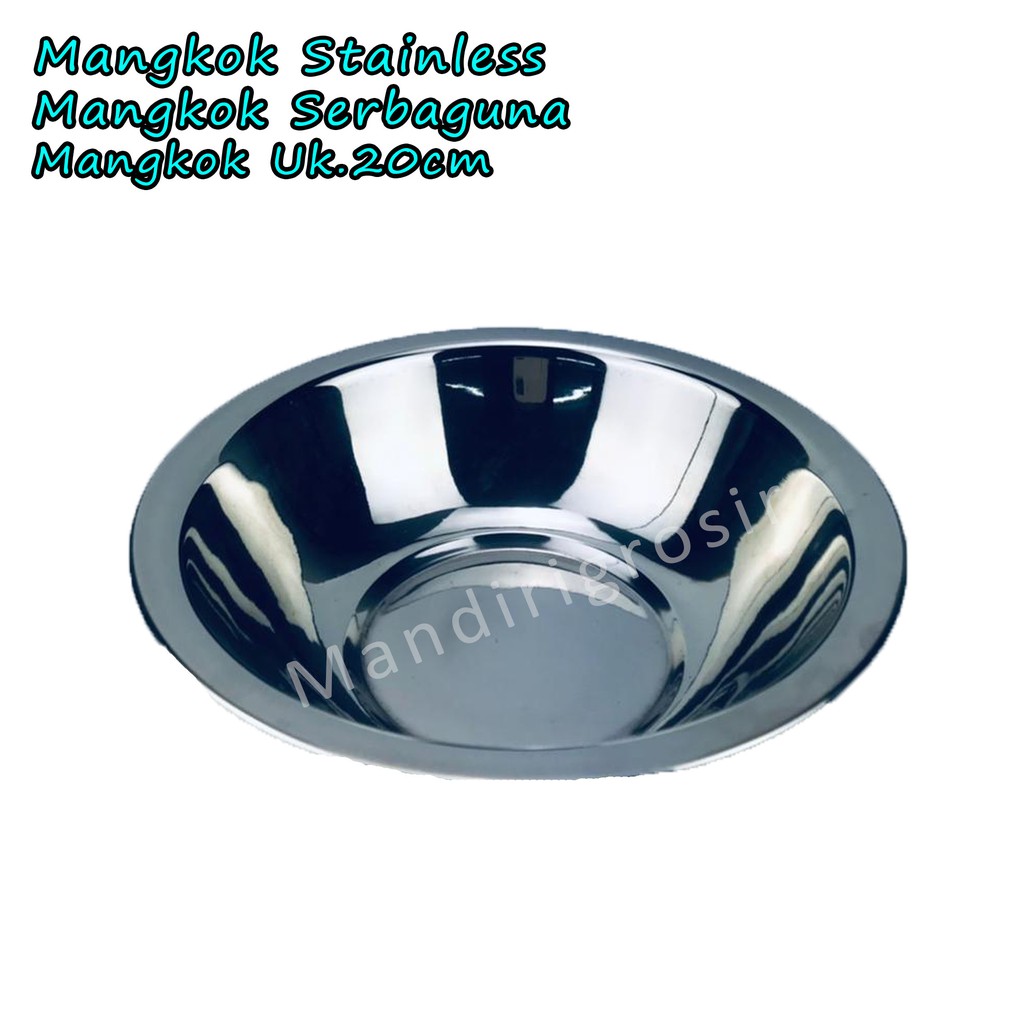 Mangkok Serbaguna *Mangkok * Mangkok Stainless Polos * 20cm