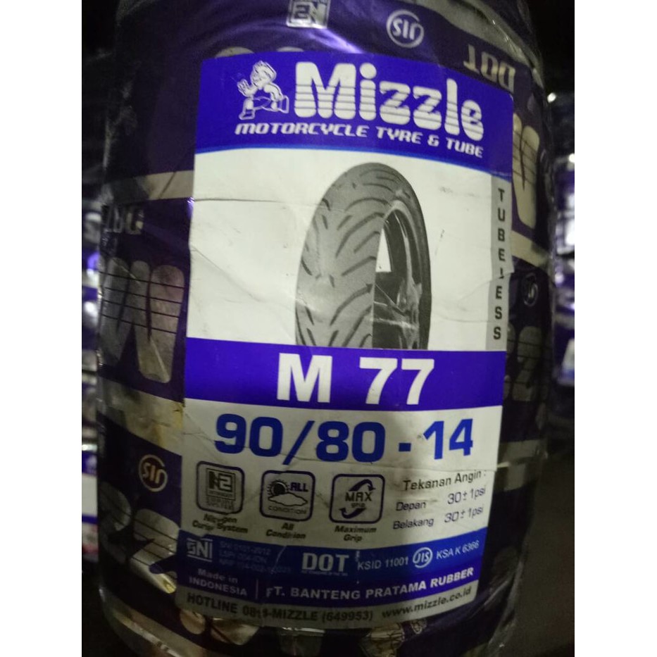 Ban Mizzle 90/80-14 M77 Tubeless