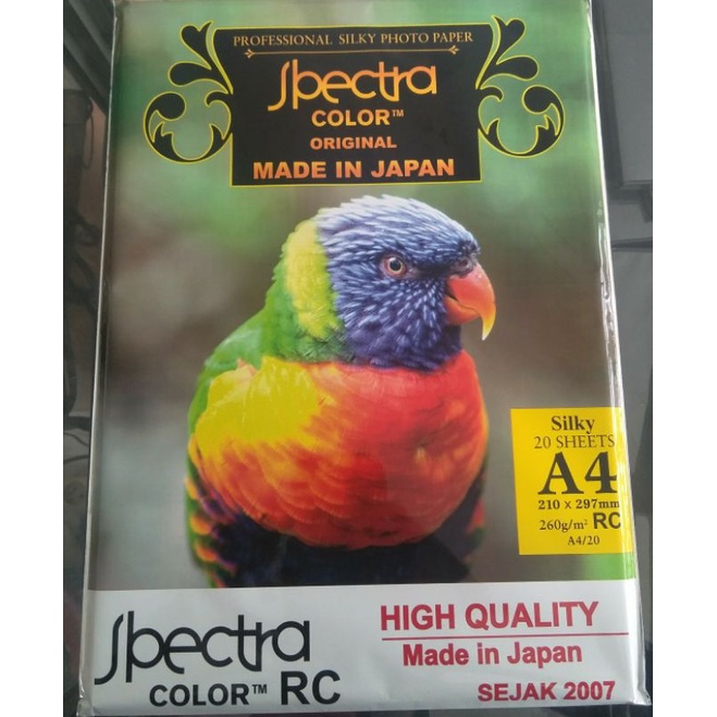 KERTAS FOTO "SPECTRA SILKY PHOTO PAPER 260GRAM UKURAN A4"
