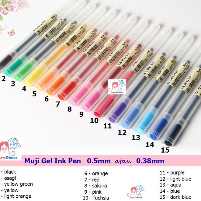 

DDCE Muji Gel Ink Pen 0.5mm warna - satuan Original