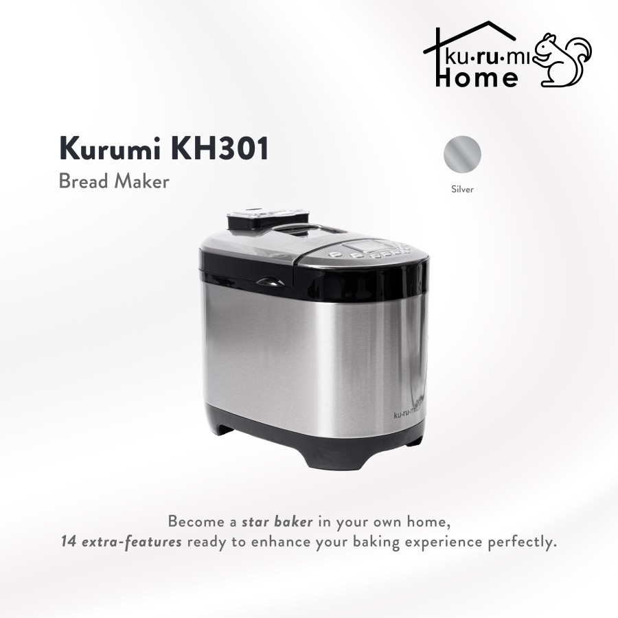 Kurumi Home Bread Maker - Mesin Pembuat Roti KH-301