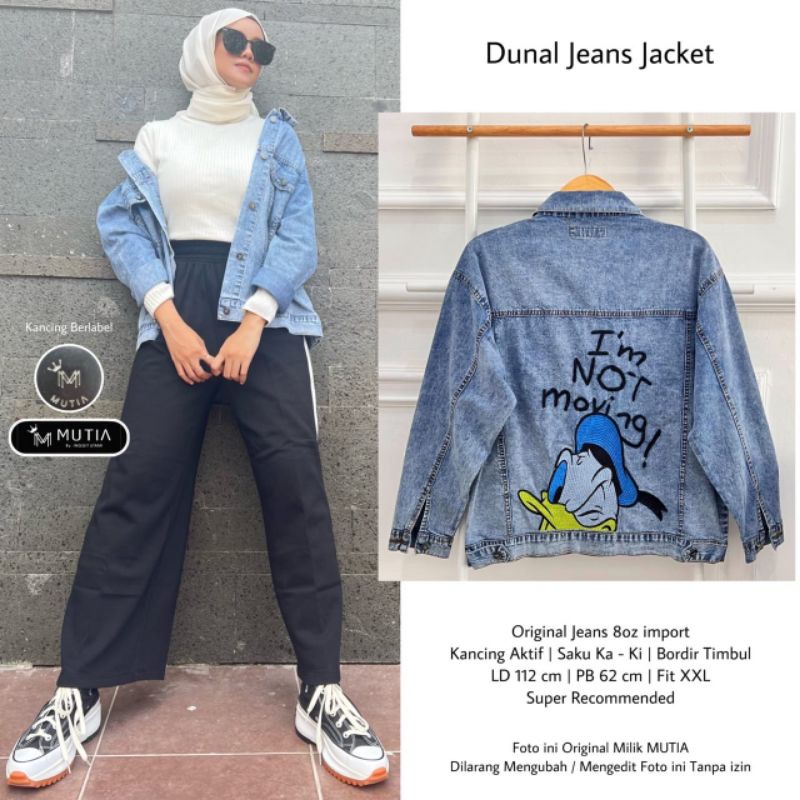 DUNAL JEANS JACKET BY MUTIA / JAKET JEANS WANITA / Jaket jeans muslimah bordir