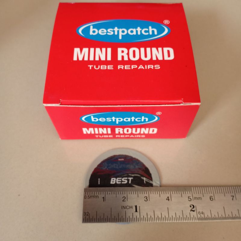 Bestpatch Mini Round 35mm 1 Box isi 50pcs - Karet Tambal Ban Dalam - Best - Bestpatch