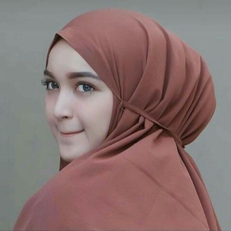 Hijab Bergo Maryam Diamond Crepe Non Pet Bergo Tali Jumbo Jilbab Syari Termurah