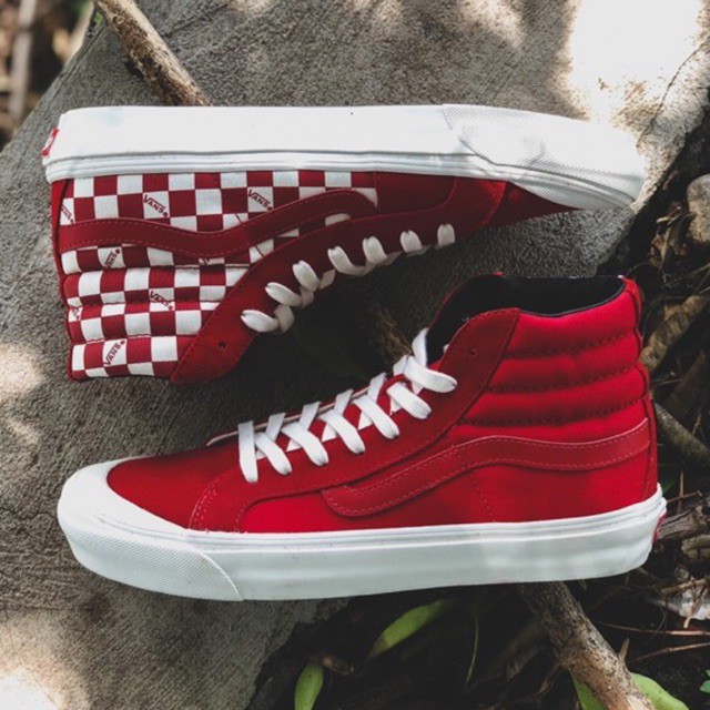 VANS VAULT OG STYLE 138 LX CHECKERBOARD RACING RED
