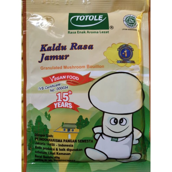 

Totole kaldu jamur 40 gram (Exp.2026)kurir hanya J&T dan JNE