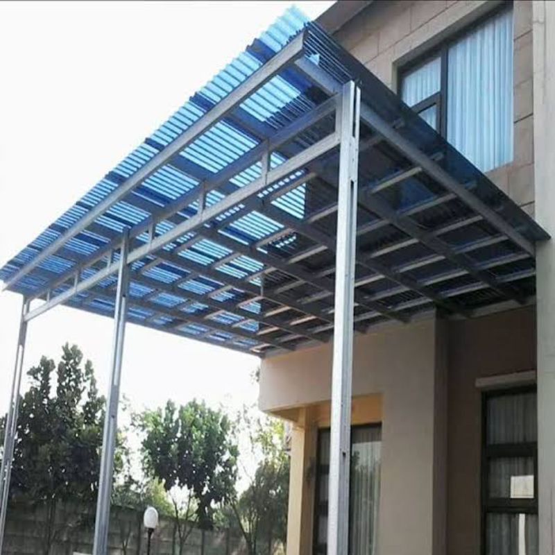 kanopi baja ringan Solartuf + cet