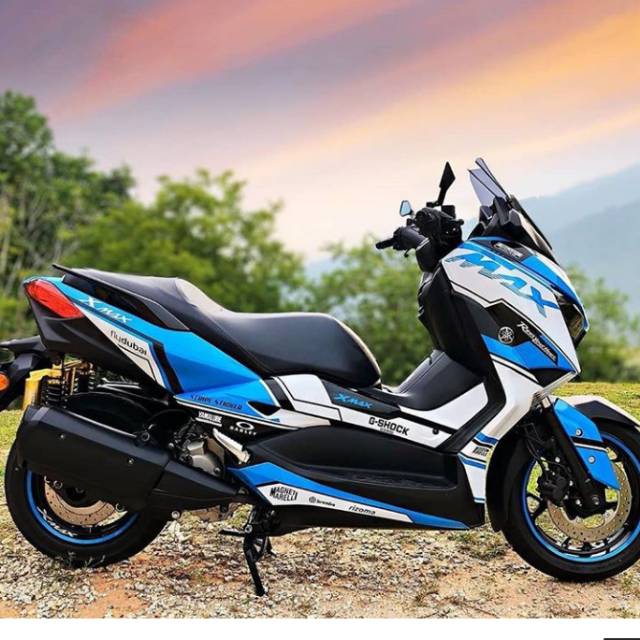 Decal xmax graffis striping blue full decal