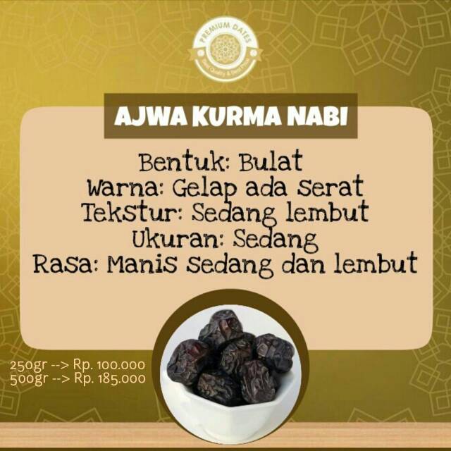 

Ajwa Kurma Nabi