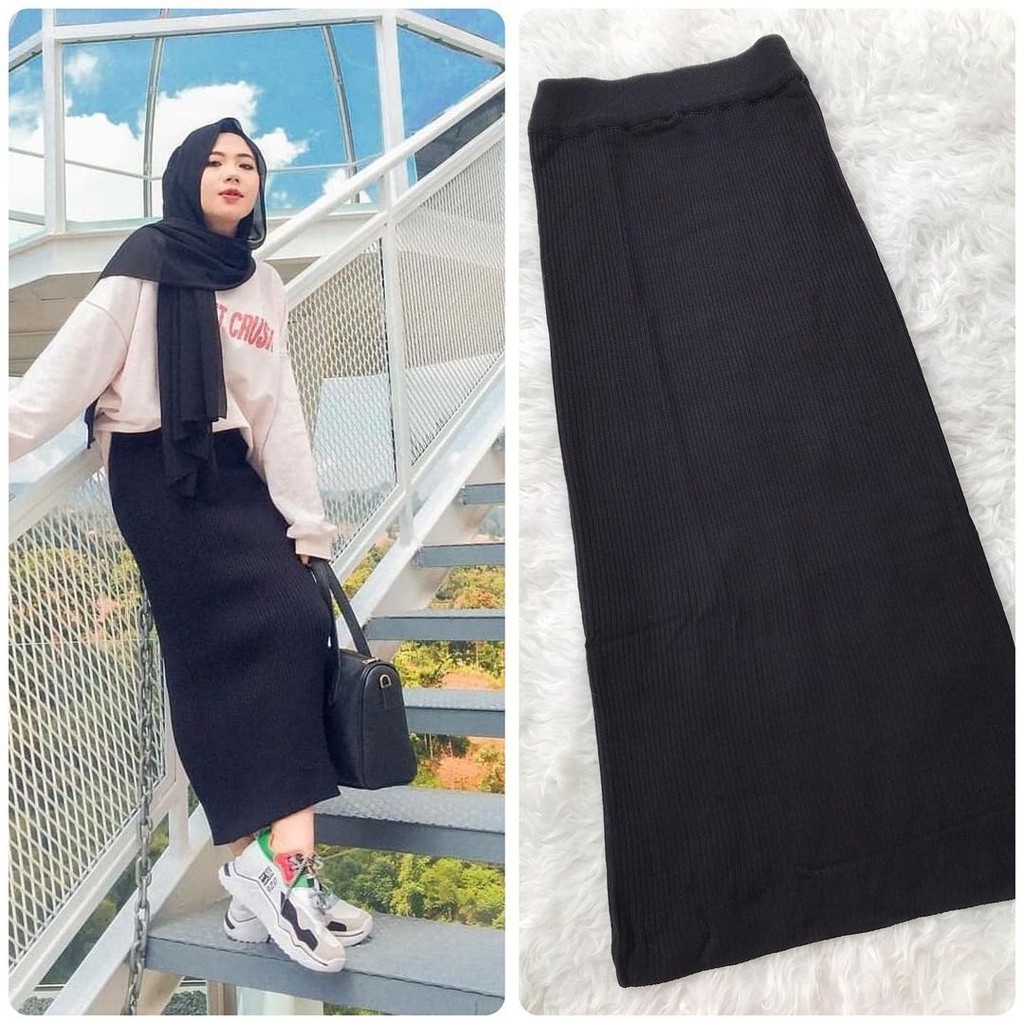 Rok Rajut /pencil skirt  rok span plisket murah bisa untuk formal casual