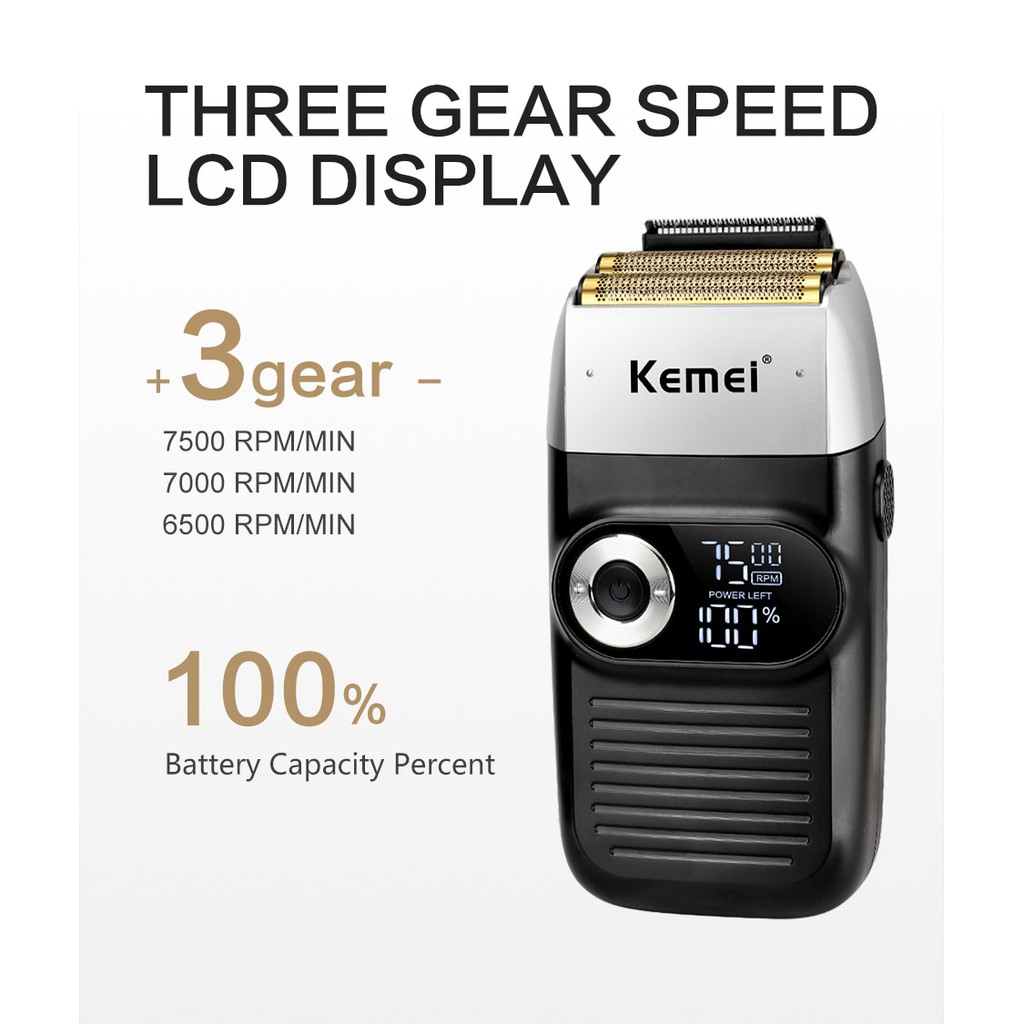 Kemei KM-2026 Shaver Alat Mesin Cukur Jenggot Kumis Shaver Kemei KM 2026