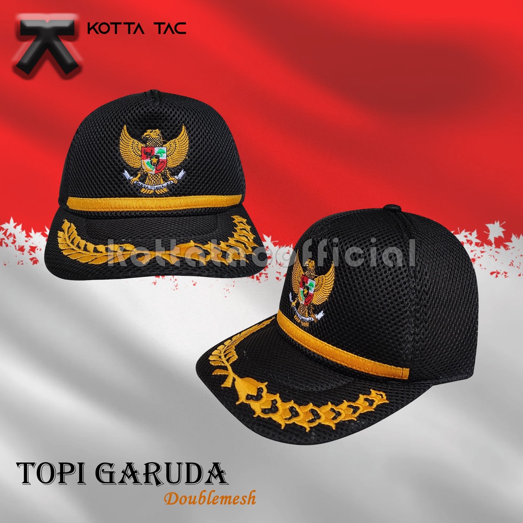 TOPI PNS BORDIR GARUDA - TOPI KEPALA DESA - TOPI PERANGKAT DESA - TOPI CAMAT - TOPI GARUDA PADI KAPAS