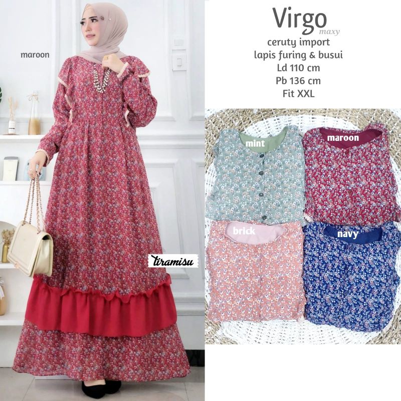 virgo gamis terbaru original tiramisu ori solo berlabel