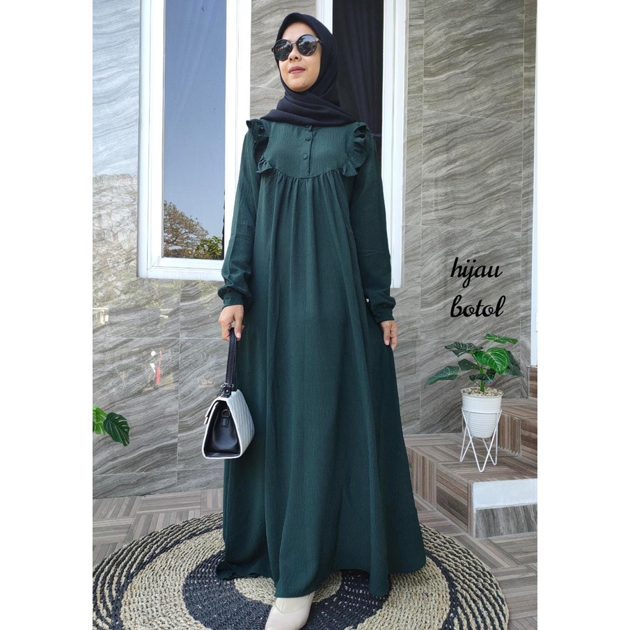 Best Seller Gamis Crinkle Airflow Maudya terlaris Premium SERI 2