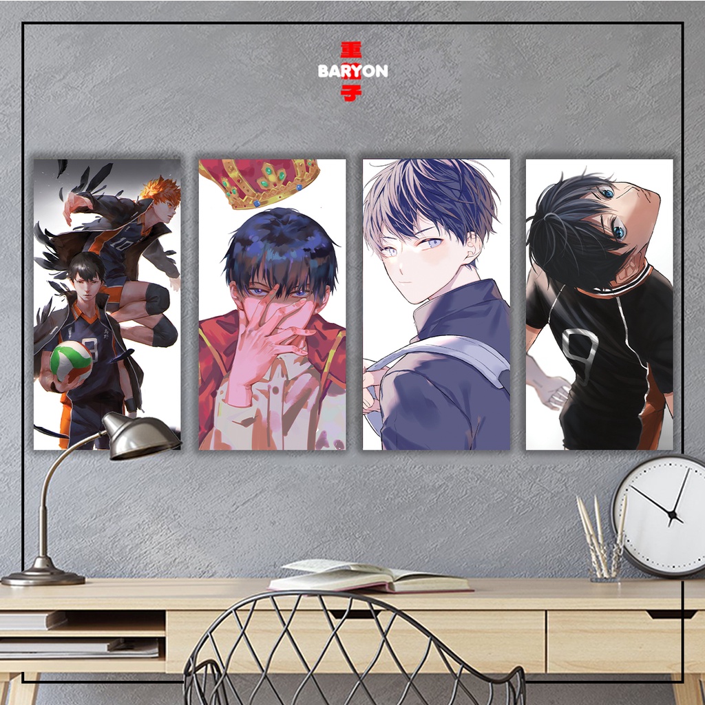 BARYON Hiasan Dinding HAIKYUU KAGEYAMA TOBIO Pajangan Poster Kayu Wall Decor Anime 10 X 20 CM