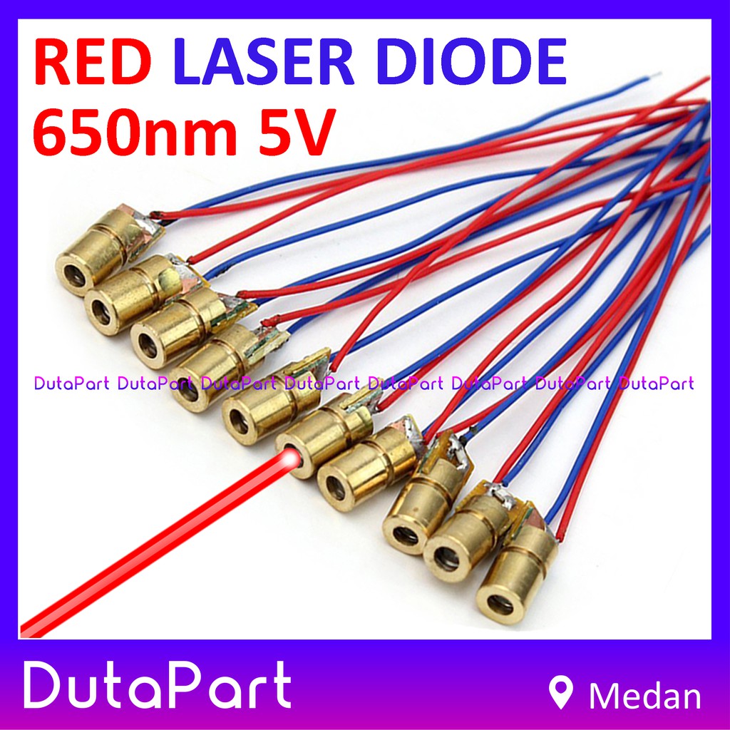 Red Laser Diode 5V 650nm 5mW 6mm Pointer Dioda Merah Module Zoomable