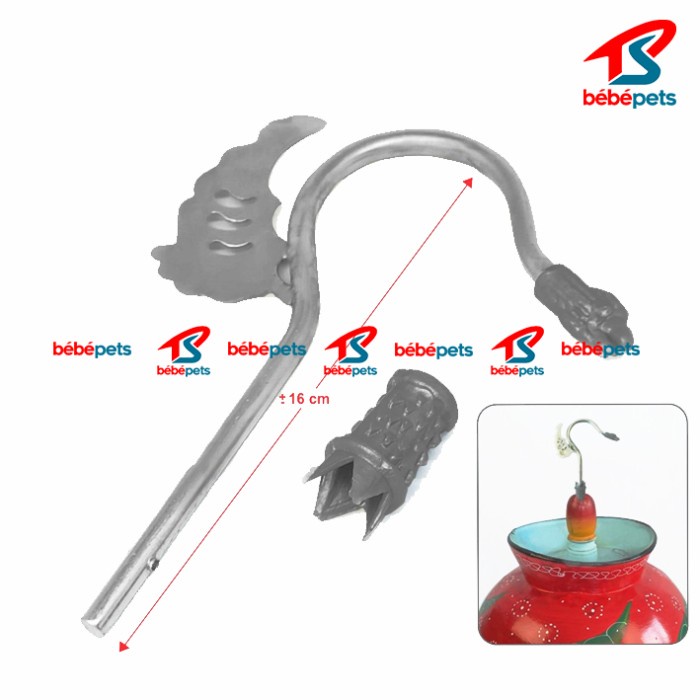 GANTUNGAN CANTOLAN SANGKAR KANDANG BURUNG PERKUTUT BESI MOTIF KIPAS