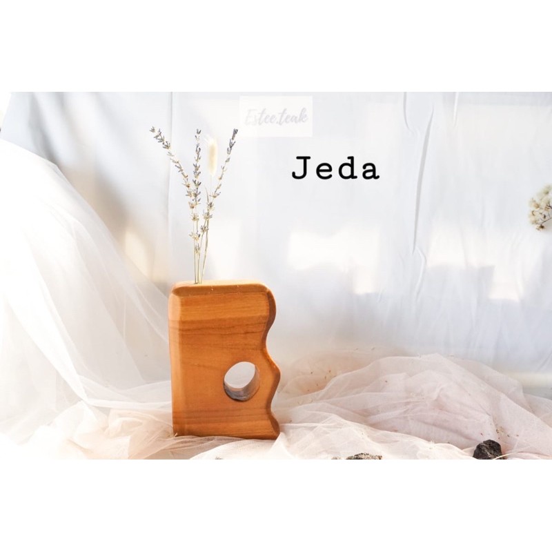 WOODEN VAS/VAS UNIK/VAS KAYU/BUNGA KERING