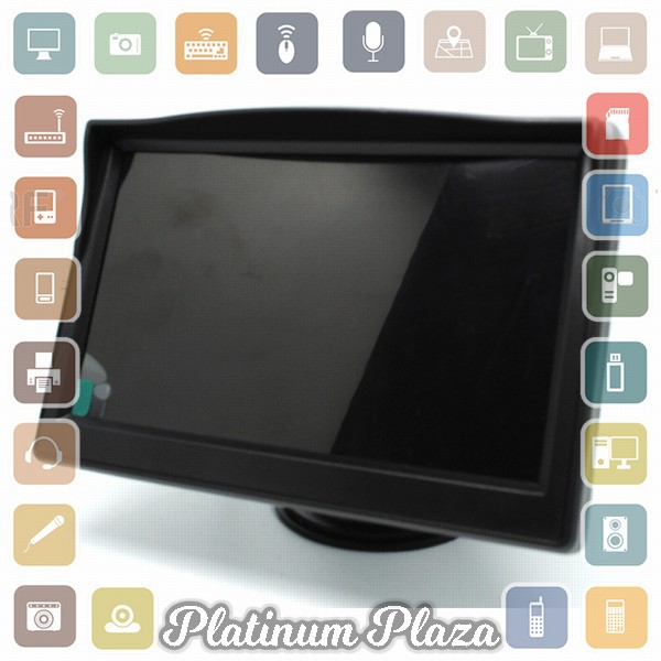 Monitor Rear View Parkir Mobil TFT LCD 5 Inch - Black`E3AQCY-