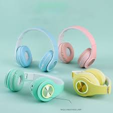 Headphone Macaron B39 Wireless  With LED Inpods Bluetooth V5.0