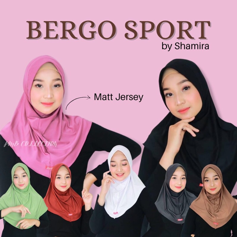 Kerudung Sport Instan Khimar Jersey By Shamira Menutup Dada
