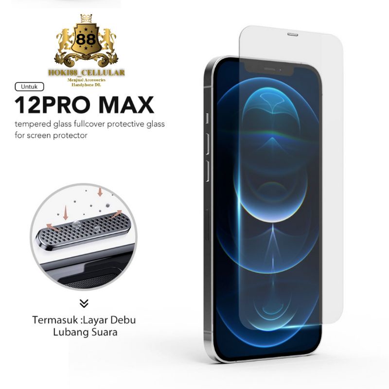 Tempered Glass Bening iPhone 12 Mini / 12 / 12 Pro / 12 Pro Max / 13 Mini / 13 / 13 Pro / 13 Pro Max Anti Gores Bening 0.33mm