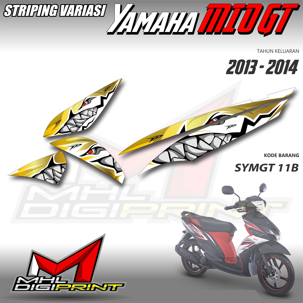 STRIPING VARIASI YAMAHA MIO GT - STIKER VARIASI MIO GT - SYMGT 11