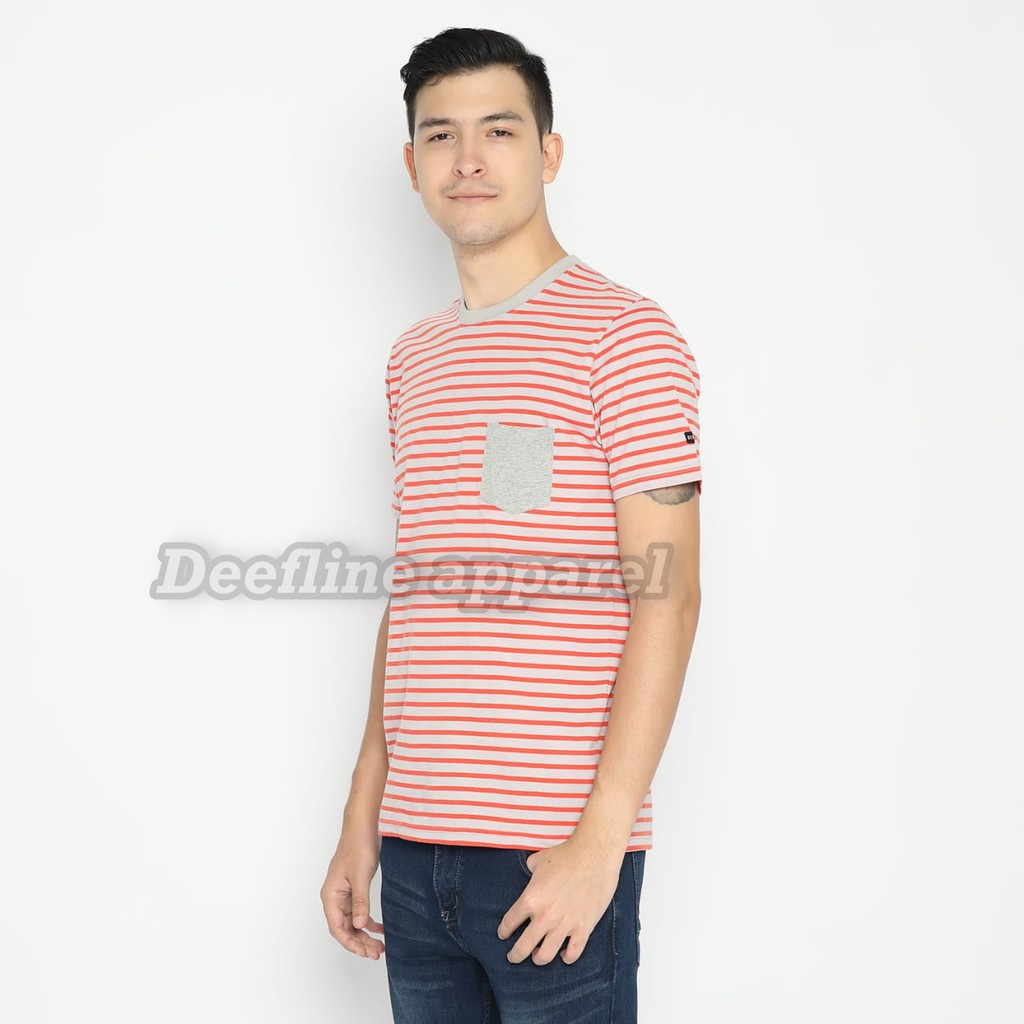 Deefline T-Shirt Weilla Orange Grey Pocket