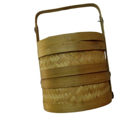 RANTANG BESEK diameter 25 cm -RANTANG KEKINIAN-Rantang alami-tempat dimsum-KOTAK MAKANAN
