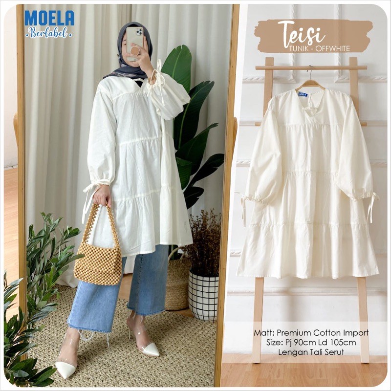 TEISI TUNIK MIDI DRESS VINTAGE by moela