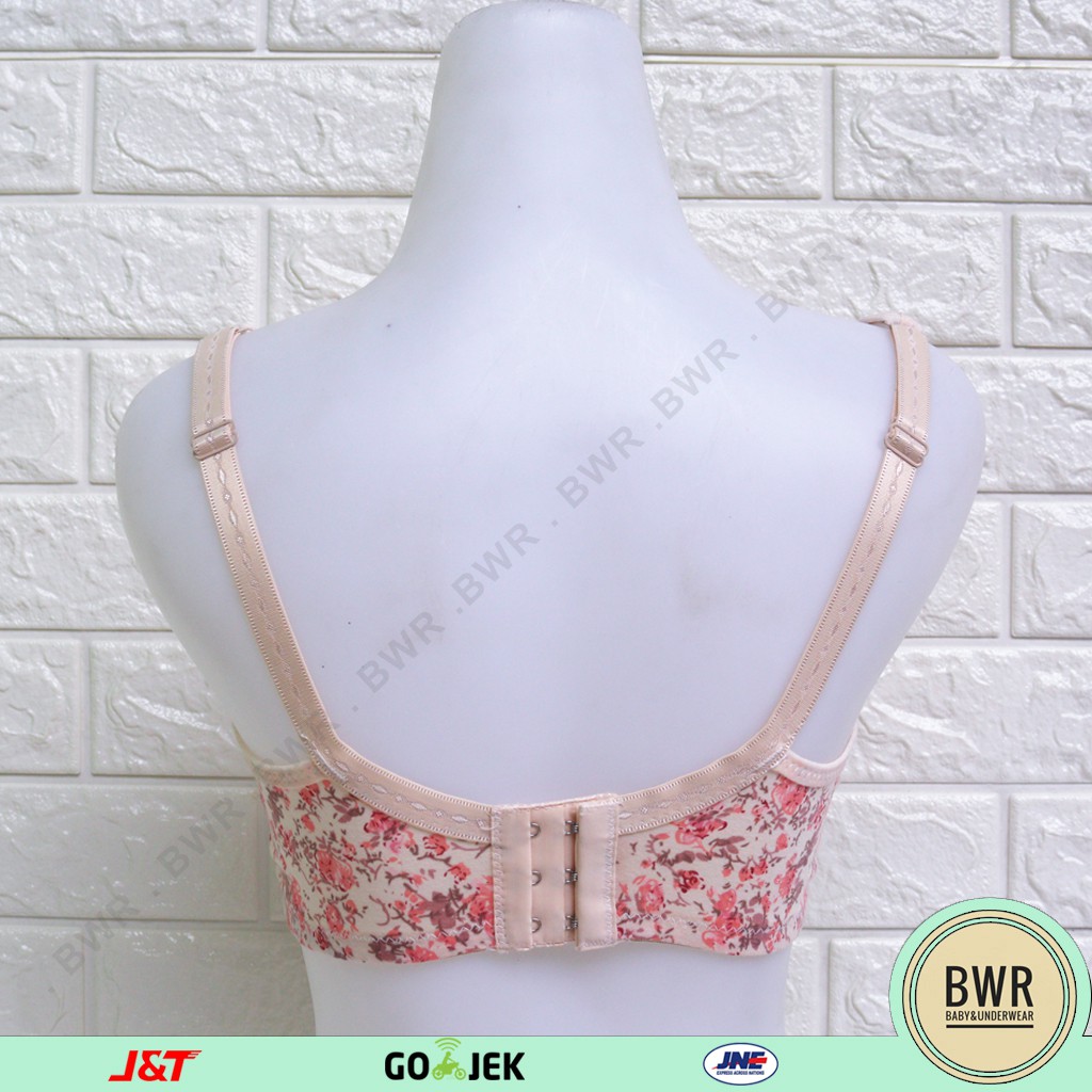 Bra Sorex 8108 Menyusui Motif Bunga Cantik | 8108 Tanpa Kawat Kait 3 Busa Sedang - Bwr