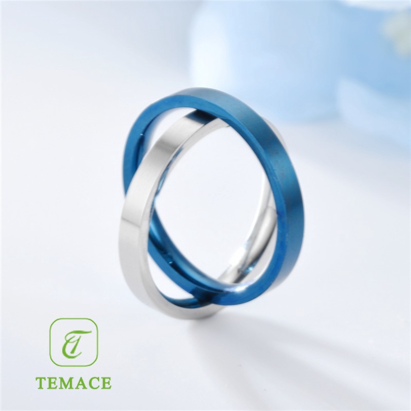 Cincin Titanium Wanita Lapis Emas Anti Karat CT20-18