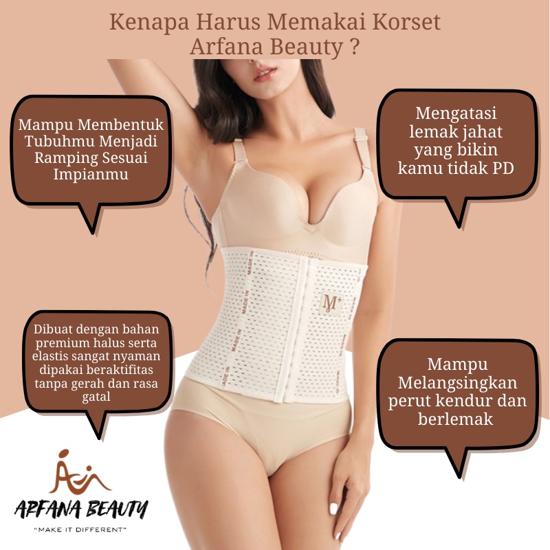 Korset Pelangsing Pengecil Perut Buncit Wanita Madein Original Pembakar Lemak Tubuh Kwalitas Premium