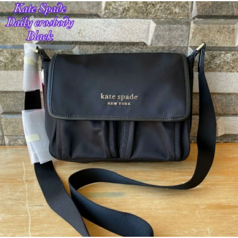 tas kate spade daily messenger crossbody bag black