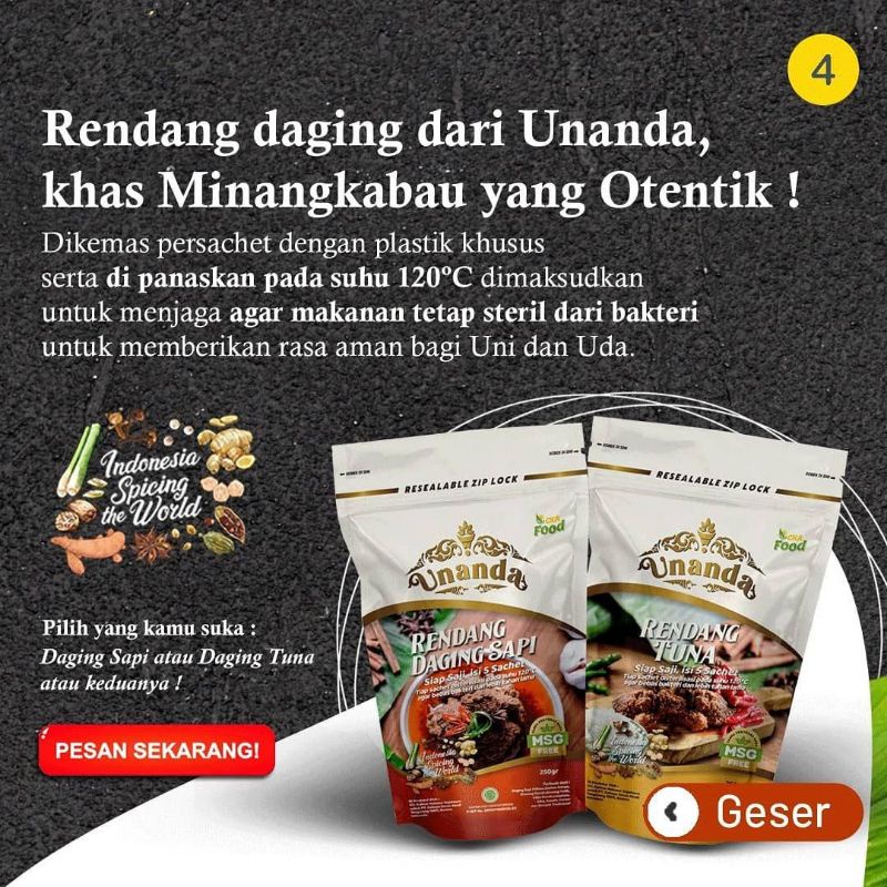

RENDANG UNANDA RENDANG SIAP SAJI ENAK TANPA PENGAWET