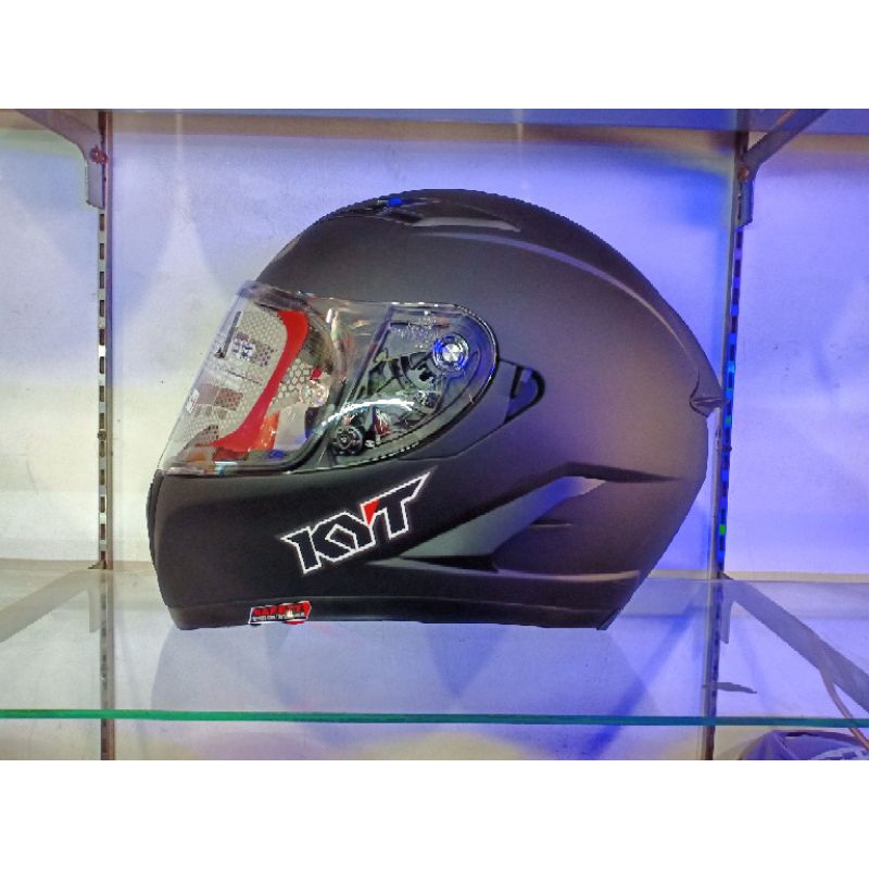KYT HELM FALCON FR SOLID | BLACK DOFT | KYT DD-RING ORIGINAL TERMURAH