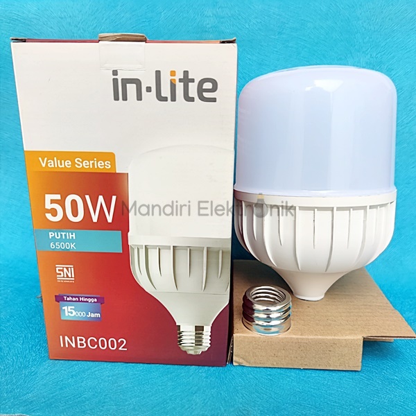 Lampu LED Bulb Capsule INLITE Value 20W 30W 40W 50W Lampu Garansi - Lampu LED Putih Bergaransi 20 30 40 50 Watt